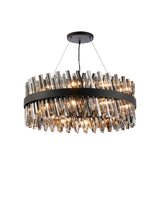 Melville 80cm 24 Light G9, Pendant Round, Satin Black / Smoke Item Weight: 23.13kg