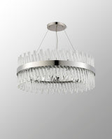 Melville 80cm 24 Light G9, Pendant Round, Polished Nickel / Clear Item Weight: 23.13kg