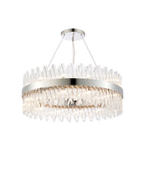 Melville 80cm 24 Light G9, Pendant Round, Polished Nickel / Clear Item Weight: 23.13kg
