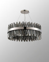 Melville 80cm 24 Light G9, Pendant Round, Polished Nickel / Smoke Item Weight: 23.13kg