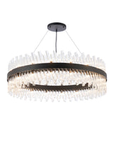 Melville 1m 32 Light G9, Pendant Round, Satin Black / Clear Item Weight: 29.51kg