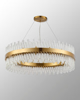 Melville 1m 32 Light G9, Pendant Round, Brass / Clear Item Weight: 29.51kg