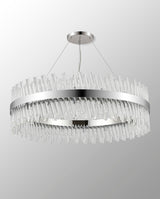 Melville 1m 32 Light G9, Pendant Round, Polished Nickel / Clear Item Weight: 29.51kg
