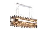 Melville 1m 24 Light G9, Pendant Oblong, Polished Nickel / Smoke Item Weight: 22.65kg