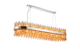 Melville 1.5m 36 Light G9, Pendant Oblong, Polished Nickel / Amber Item Weight: 33.98kg