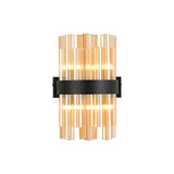 Melville 4 Light G9, Wall Light, Satin Black / Amber