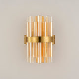 Melville 4 Light G9, Wall Light, Brass / Amber