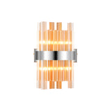 Melville 4 Light G9, Wall Light, Polished Nickel / Amber