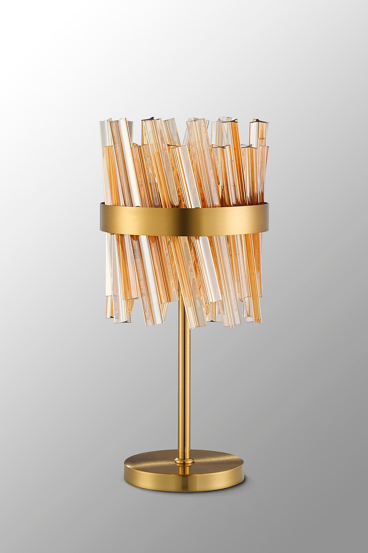 Melville 6 Light G9, Table Lamp, Brass / Amber