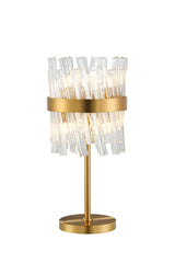 Melville 6 Light G9, Table Lamp, Brass / Clear