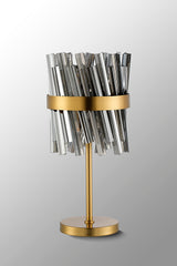 Melville 6 Light G9, Table Lamp, Brass / Smoke