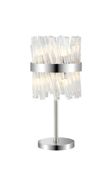 Melville 6 Light G9, Table Lamp, Polished Nickel / Clear