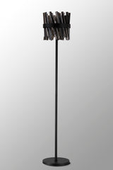 Melville 8 Light G9, Floor Lamp, Satin Black / Smoke