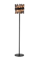 Melville 8 Light G9, Floor Lamp, Satin Black / Smoke
