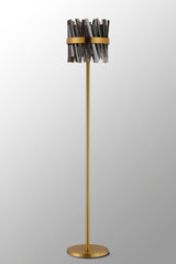 Melville 8 Light G9, Floor Lamp, Brass / Smoke