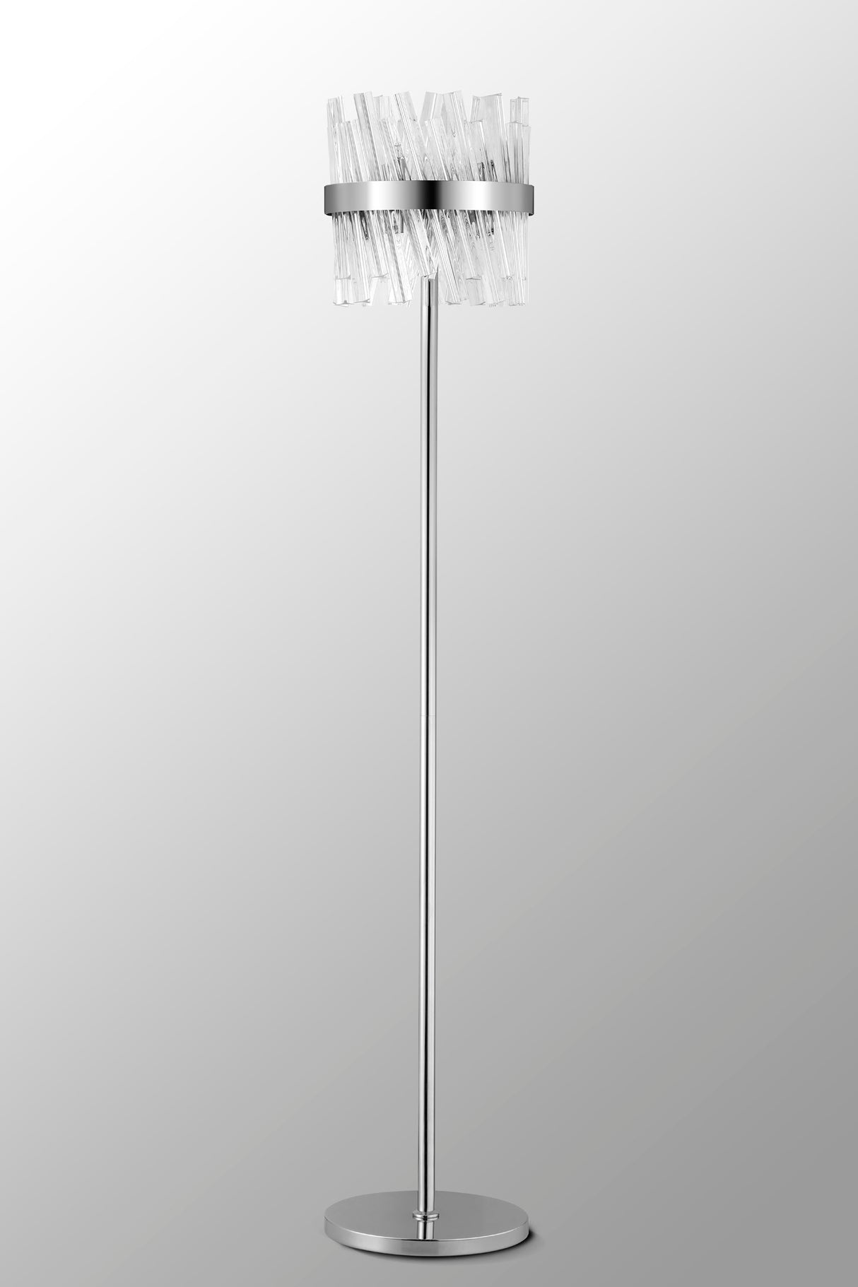 Melville 8 Light G9, Floor Lamp, Polished Nickel / Clear