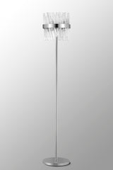 Melville 8 Light G9, Floor Lamp, Polished Nickel / Clear