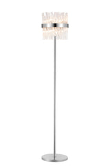 Melville 8 Light G9, Floor Lamp, Polished Nickel / Clear