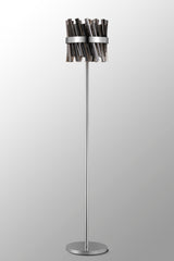Melville 8 Light G9, Floor Lamp, Polished Nickel / Smoke