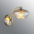 Greaves Wall Lamp, 1 x G9, Antique Brass/Cognac Glass/Clear Crystal
