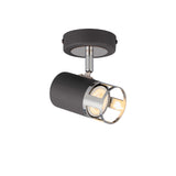 Swinburn 1 Light Spotlight GU10, Graphite / Polished Chrome