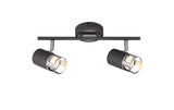 Swinburn 2 Light Linear Bar Spotlight GU10, Graphite / Polished Chrome