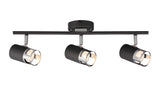 Swinburn 3 Light Linear Bar Spotlight GU10, Graphite / Polished Chrome