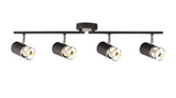 Swinburn 4 Light Linear Bar Spotlight GU10, Graphite / Polished Chrome