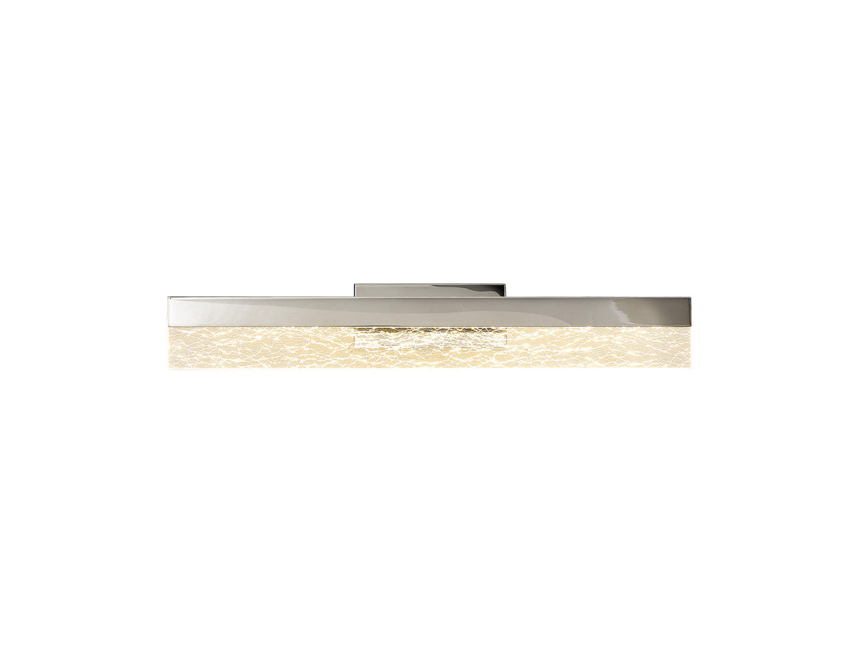 Pascoe Wall Lamp.8W LED, 3000K, 600lm, IP44, Polished Chrome, 3yrs Warranty