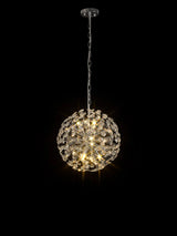Byrne 40cm Sphere Pendant 9 x G9 Polished Chrome/Crystal