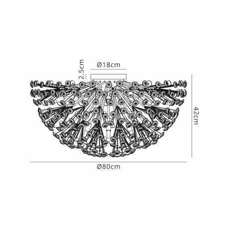 Byrne Ceiling 80cm 21 x G9 French Gold/Crystal