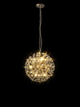 Byrne 40cm Sphere Pendant 9 x G9 French Gold/Crystal