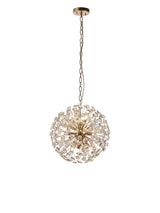 Byrne Pendant 40cm Sphere 9 Light G9 French Gold / Crystal