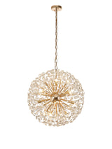 Byrne Pendant 60cm Sphere 16 Light G9 French Gold / Crystal