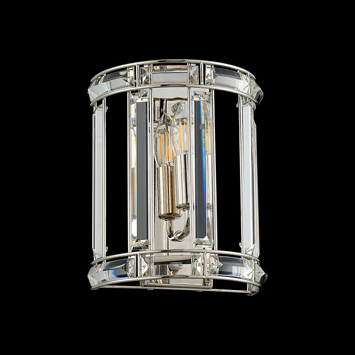 Ellison Wall Light, 1 Light E14, Polished Nickel