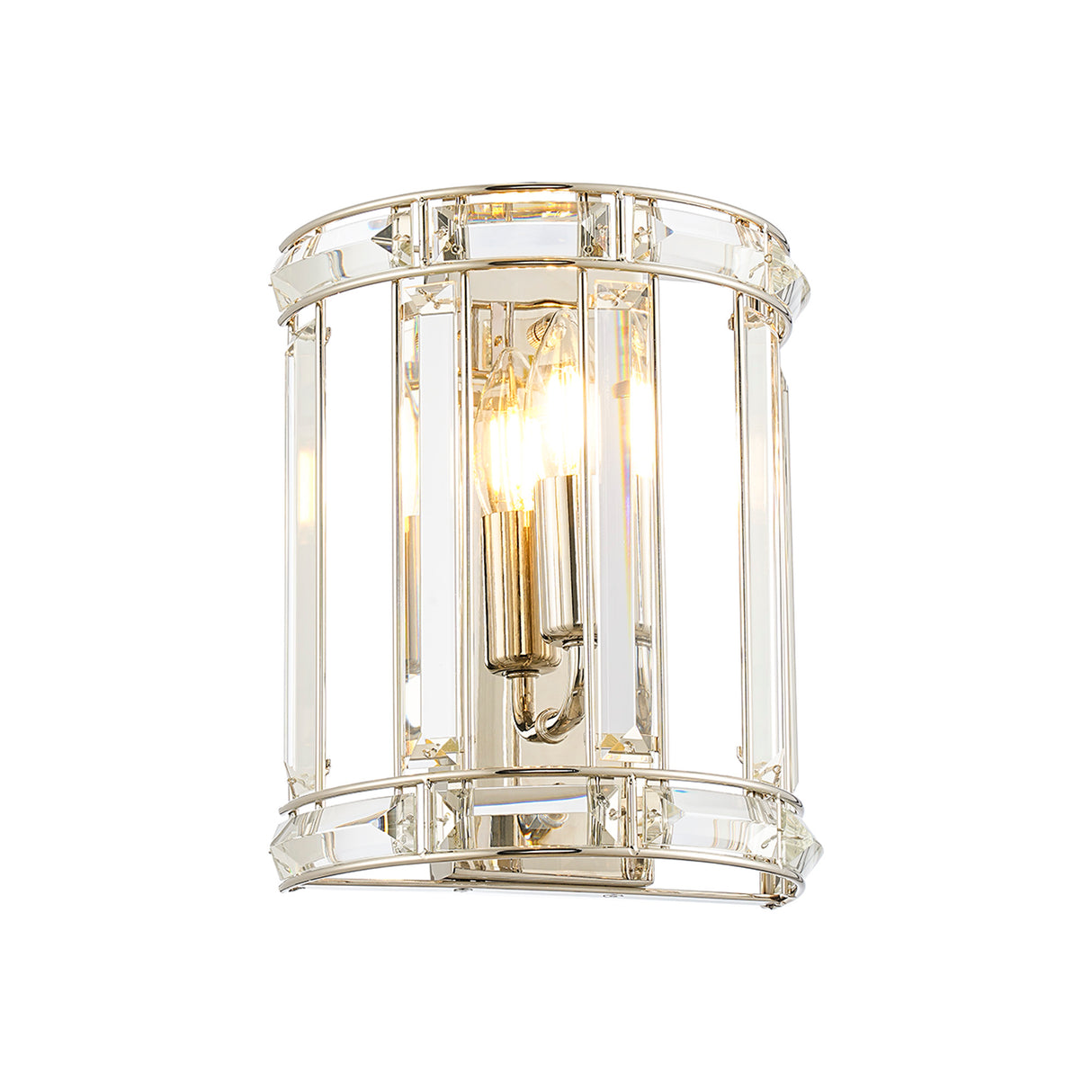 Ellison Wall Light, 1 Light E14, Polished Nickel