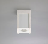 Holloway 1 Light Square Ceiling GU10, White Paintable Gypsum With Matt White Cover