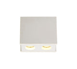 Holloway 2 Light Rectangular Ceiling GU10, White Paintable Gypsum With Matt White Cover
