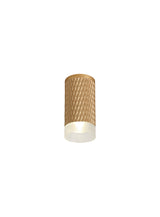 Tueart 1 Light 11cm Surface Mounted Ceiling GU10, Champagne Gold/Acrylic Ring