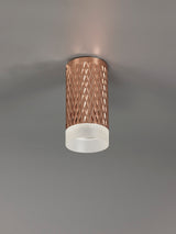 Tueart 1 Light 11cm Surface Mounted Ceiling GU10, Rose Gold/Acrylic Ring