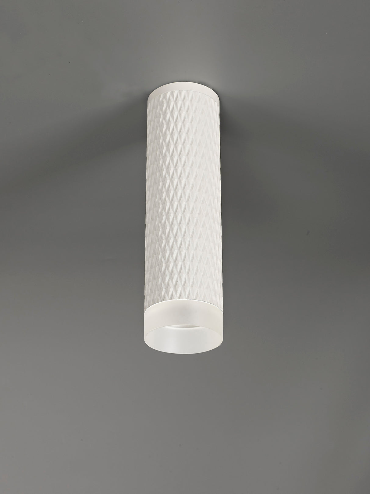 Tueart 1 Light 20cm Surface Mounted Ceiling GU10, Sand White/Acrylic Ring