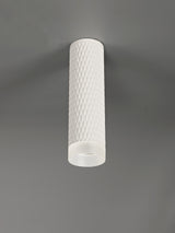 Tueart 1 Light 20cm Surface Mounted Ceiling GU10, Sand White/Acrylic Ring