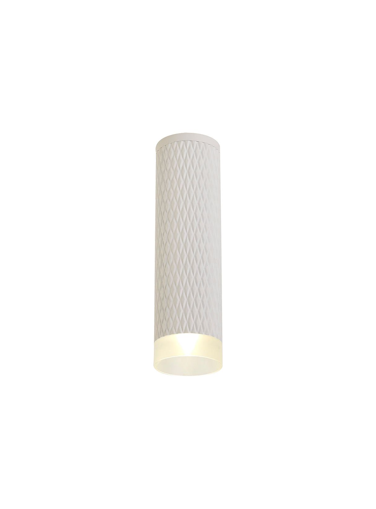 Tueart 1 Light 20cm Surface Mounted Ceiling GU10, Sand White/Acrylic Ring