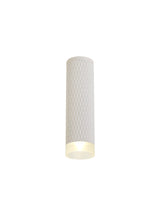 Tueart 1 Light 20cm Surface Mounted Ceiling GU10, Sand White/Acrylic Ring