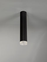 Tueart 1 Light 30cm Surface Mounted Ceiling GU10, Sand Black/Acrylic Ring