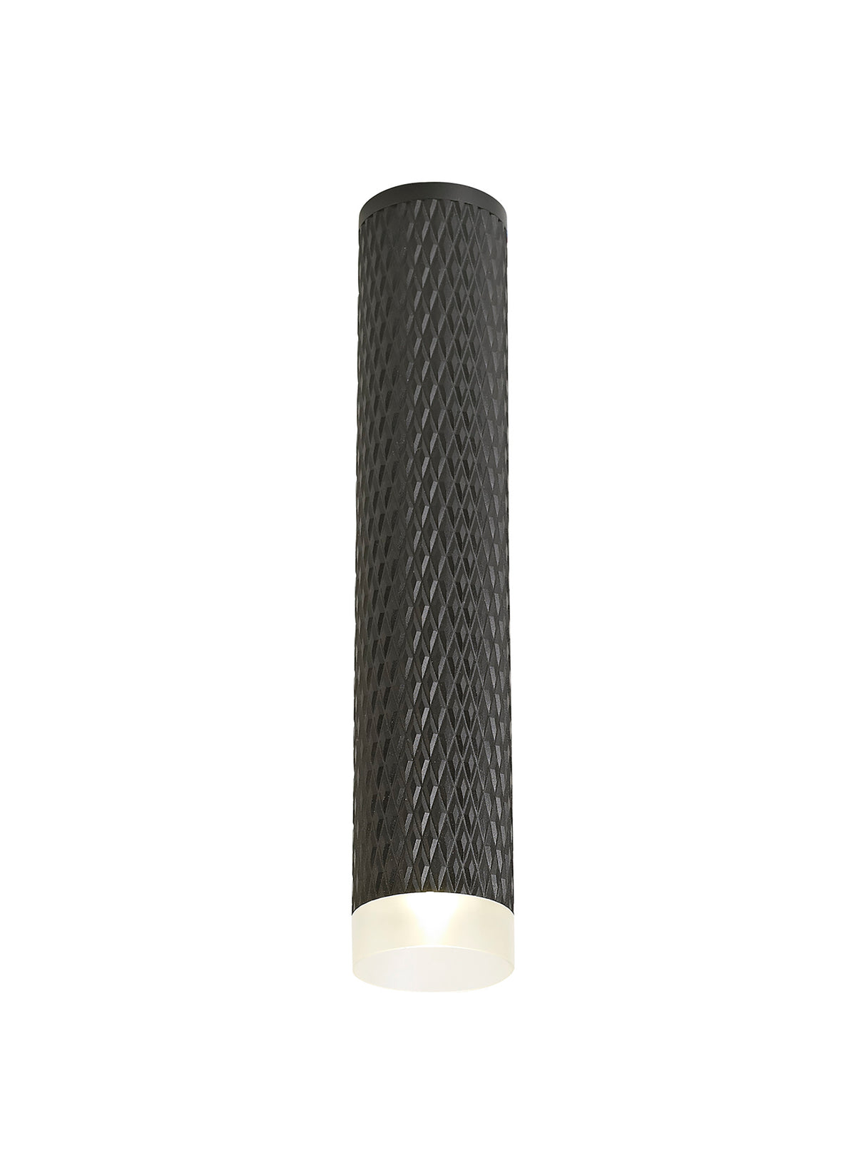 Tueart 1 Light 30cm Surface Mounted Ceiling GU10, Sand Black/Acrylic Ring