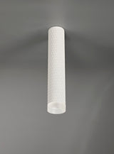 Tueart 1 Light 30cm Surface Mounted Ceiling GU10, Sand White/Acrylic Ring