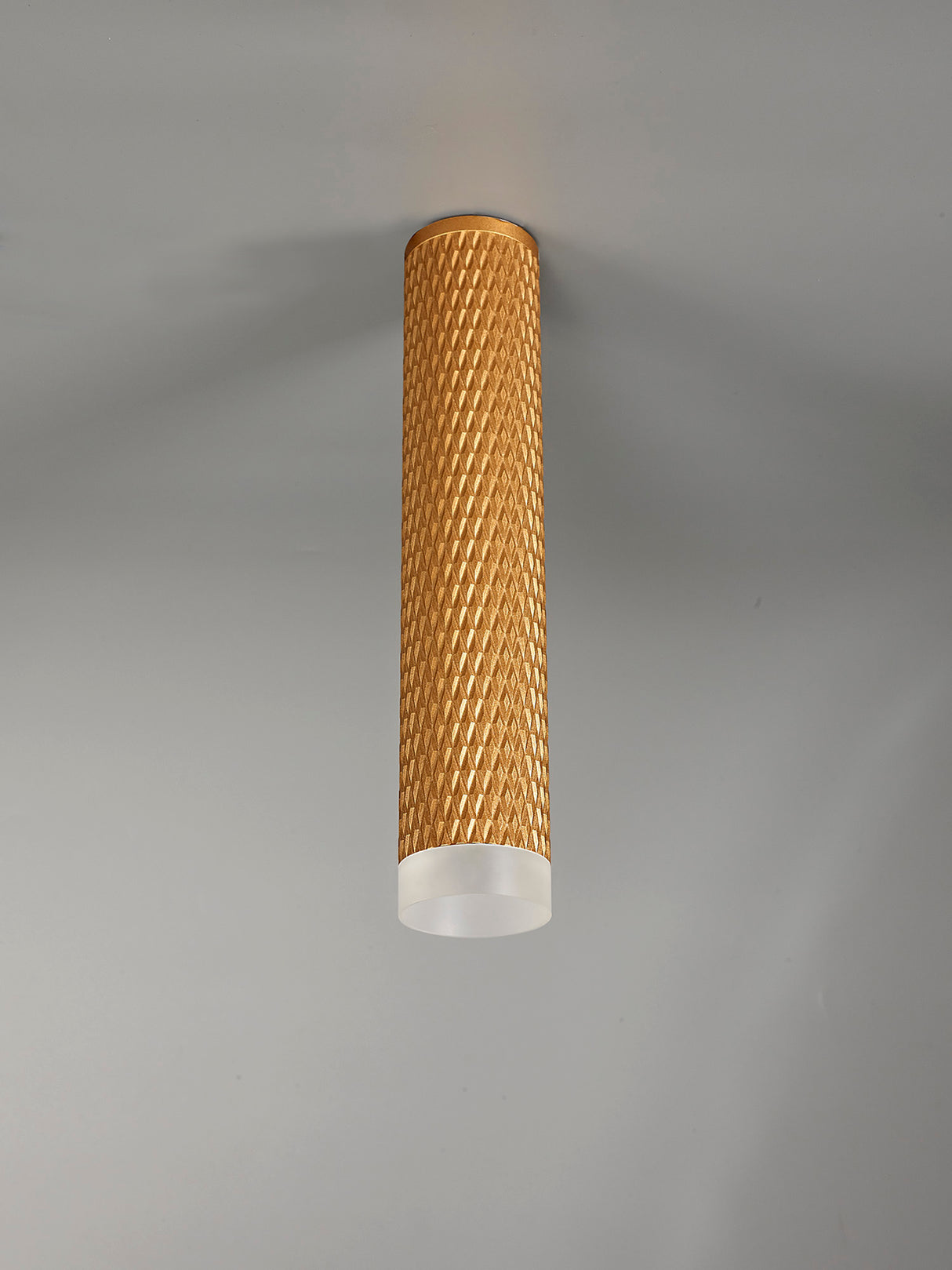 Tueart 1 Light 30cm Surface Mounted Ceiling GU10, Champagne Gold/Acrylic Ring