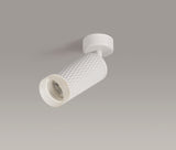 Tueart Adjustable 1 Light Surface Mounted Ceiling/Wall Spot Light  GU10, Sand White/Acrylic Ring