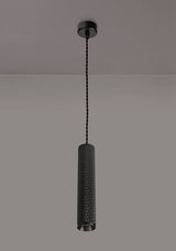 Tueart 1 Light 30cm Pendant Light GU10, Sand Black